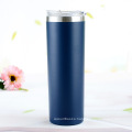 20oz Slim Straight  Thermos Coffee Mugs Reusable Stainless Steel Tumbler Double Wall Tumblers With Lid